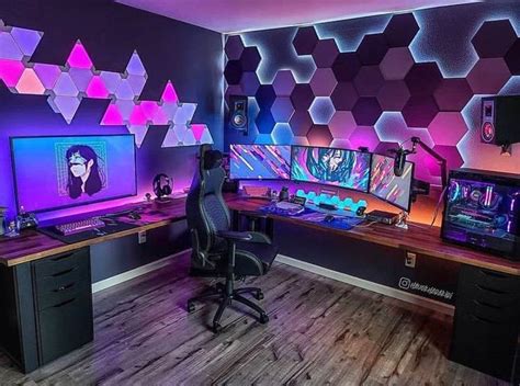 Wall Looks So Good 😍 In 2021 Gaming Room Setup Video Game Rooms