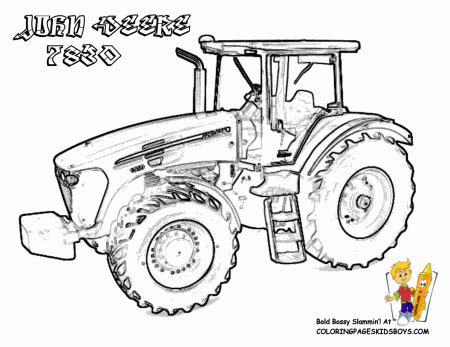 Deer Tractors Colouring Pages Page John Deere Tractor Coloring