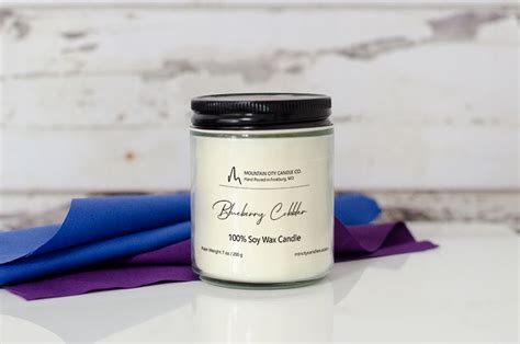 Blueberry Cobbler 8 Oz Scented Candle Hand Poured Soy Wax