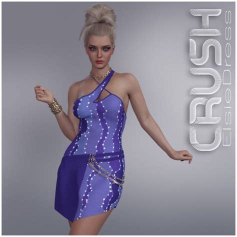 Crush Elsie Dress G81f 3d Models For Daz Studio And Poser