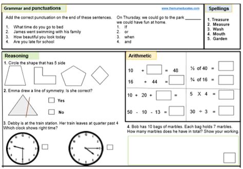 Free Ks Sats Worksheets And Practice Papers The Mum Educates