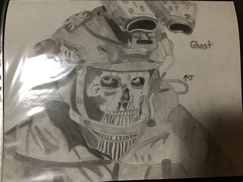 Mw2 Ghost Drawing By Aidenattack06 On Deviantart