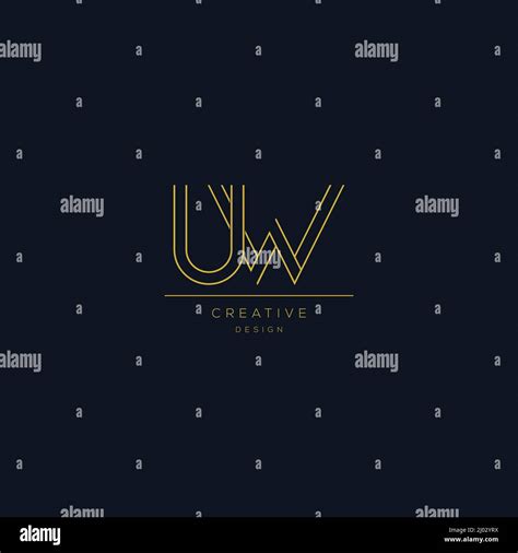 Letter Uw Logo Icon Design Template Elements Stock Vector Image And Art