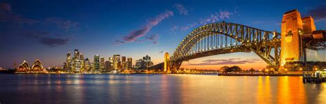 Sydney Panoramic Image Of Sydney Australia With Harbour Bridge