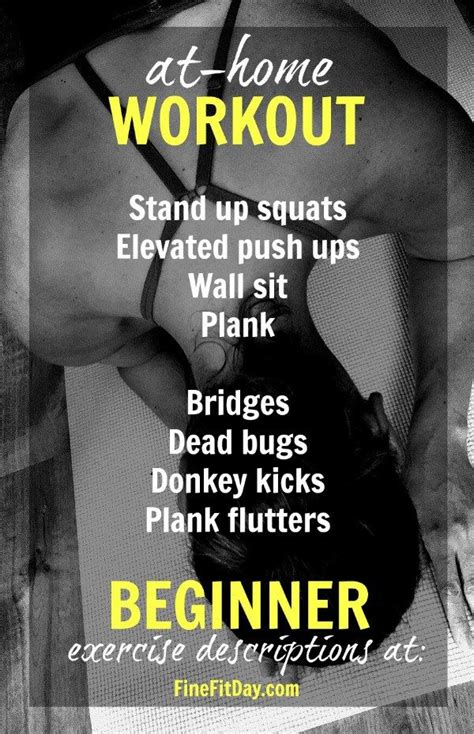 3 Awesome At Home Workouts Beginner Workout At Home