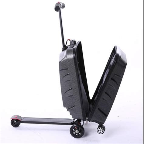 Aluminum Motorized Scooter Suitcase Luggage World T Deals