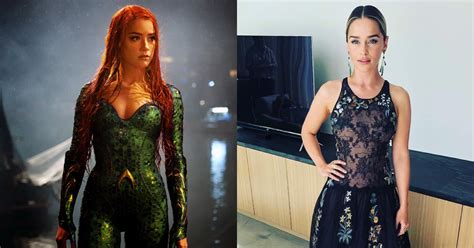 Emilia Clarke Replacing Amber Heard In Aquaman As Mera Reimagined By An Artist Netizens Go