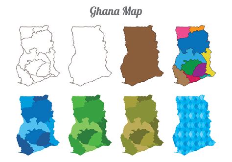 Ghana Political Map Vector Eps Maps Eps Illustrator Map Vector Maps