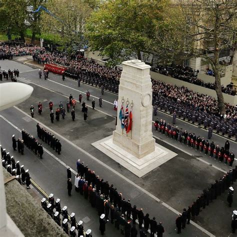 Remembrance Sunday Service At The Cenotaph In White Hall London England