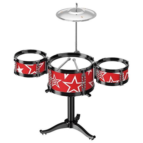 Toddler Drum Kit Kids Toys Jazz Drum Set 5 Drums With Stools Mini Band