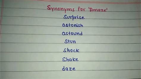 Synonyms For Amaze Youtube