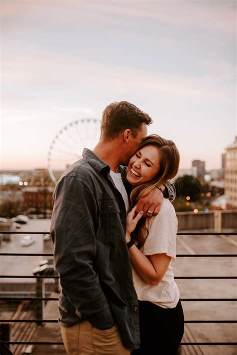 City Rooftop Couples Session Romantic Couples Photography Rooftop Photoshoot Couple