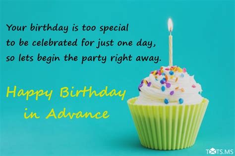 Advance Birthday Wishes Messages Quotes And Pictures Webprecis