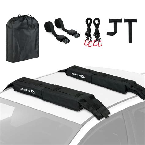 Abahub Soft Roof Rack Pads With Tie Down Straps For Surfboard Sup