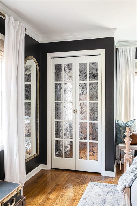 Master Bedroom Update Mirrored French Closet Doors Blesser House