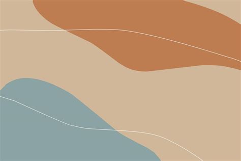 Stylish Background With Organic Abstract Shapes In Nude Pastel Colors