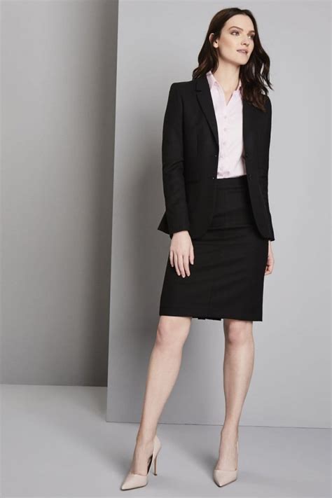 Contemporary Womens Black Skirt Suit Black Simon Jersey
