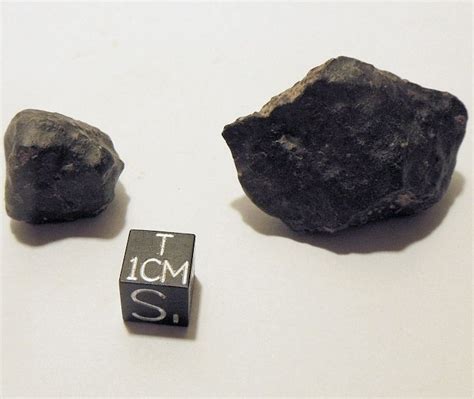 Fresh Meteorites With Dark Black Fusion Crust Galactic