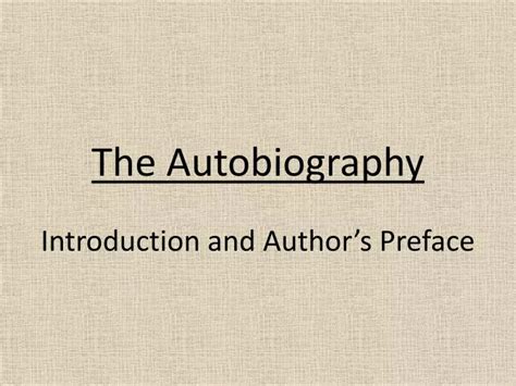 Ppt The Autobiography Powerpoint Presentation Free Download Id3077908