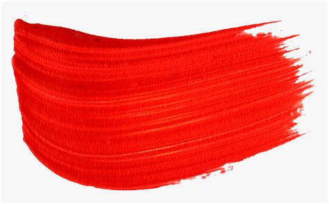 Red Paint Brush Strokes Transparent Oval Hd Png Download