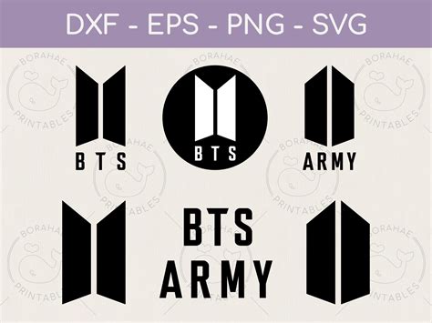 Bts Member Svg Vector Files For Cricut And Silhouette Kpop Star Svg Bts Army Logo Svg Eps Pdf