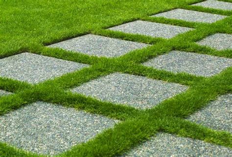 Artificial grass can allow up to 52 litres of water to drain through its perforated backing per square metre, per minute. Artificial Grass Between Pavers - Everything You Need to Know
