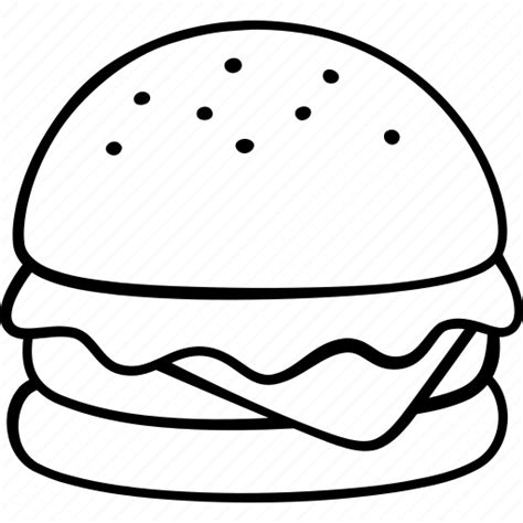 Burger Fast Food Junk Food Hamburger Takeaway Icon Download On