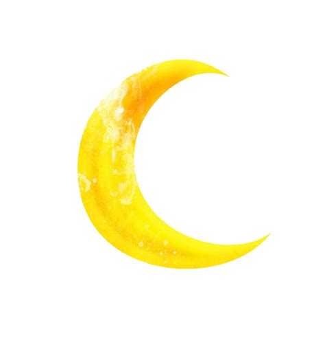 Yellow Crescent Moon Png All Png All