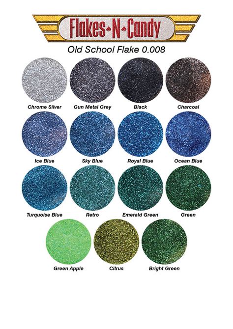Metal Flake Glitter 0008 30g Turquoise Blue Flakes N Candy