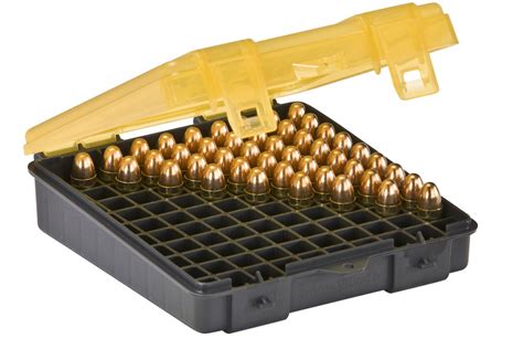 Ammo Bullet Case Box Storage 100 Count Handgun For 41mag 44mag 45