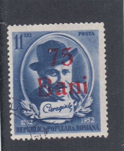 Romania 1952 Stamps Caragiale Overprint Error Used Post Literature Ebay