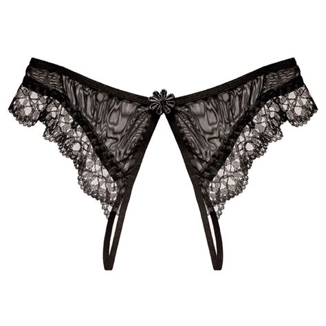 Erotic Lingerie Sexy Panties Lace Transparent Crotchless Panties For