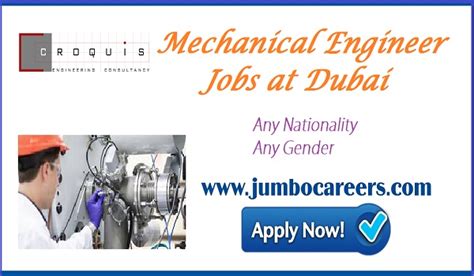 Mechanical Engineer Jobs In Dubai For Croquis Engineering Consultancy