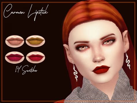 The Sims Resource Carmen Lipstick By Reevaly Sims 4 Downloads