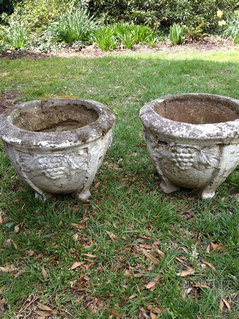 It's such an organic looking material that blends well with nature, yet it holds up over time, and only improves it's looks with age. Old cement garden planters | Cement garden, Garden ...