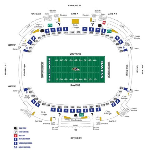 Ravens Stadium Seating Chart Interactive Map In