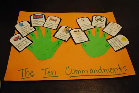 10 Commandments Sunday School Craft