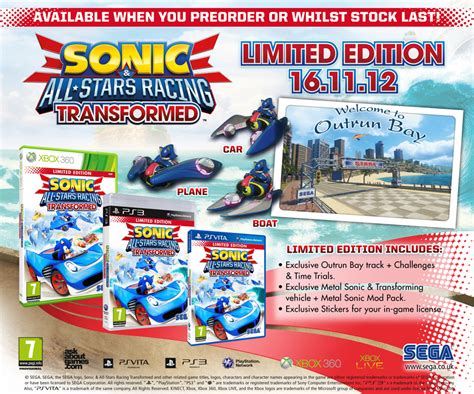 Sonic And All Stars Racing Transformed Limited Edition Ps3