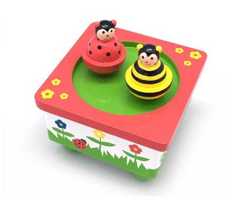 Music Box Bee And Ladybird I Love Wooden Toys