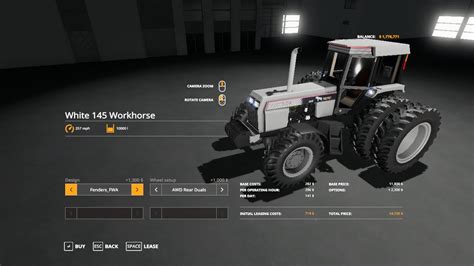 White 145 Work Horse Beta Fs19 Farming Simulator 19 Mod