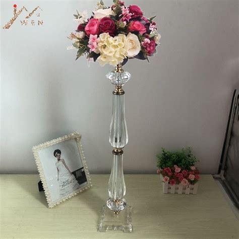 Metal Vases 68 Cm 268 Tall Acrylic Table Vase Wedding Centerpiece