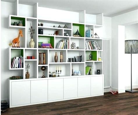 Modern White Built In Bookshelves Furniture Winsome Living Area Modern