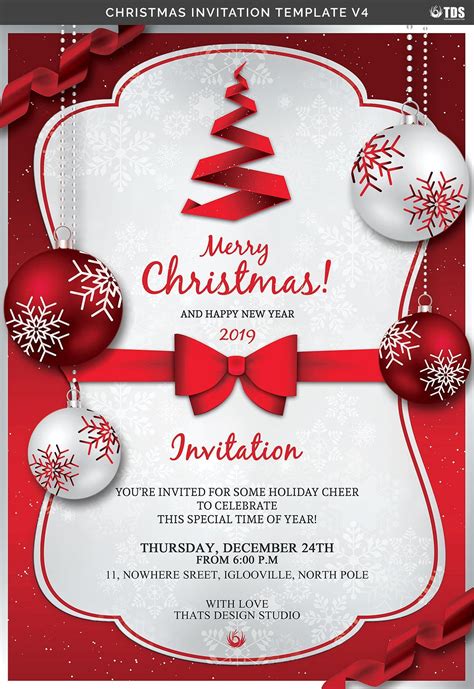 Christmas Party Invitation Word Template Idalias Salon