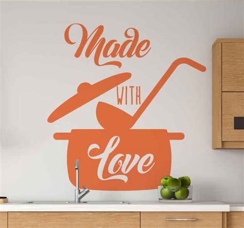 Kitchen Made With Love Kitchen Stickers Tenstickers