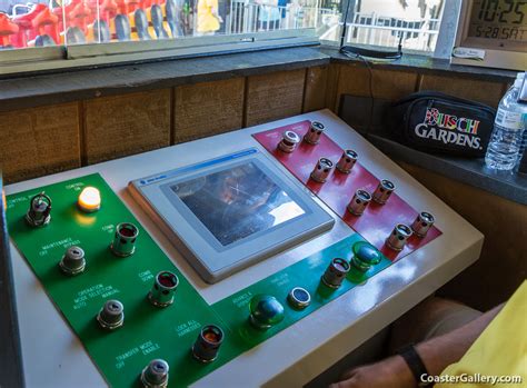 The first time you go on a coaster, even if you see the drop itself beforehand, the anticipation builds up as you slowly ascend the tracks. Dispatch panel of a roller coaster