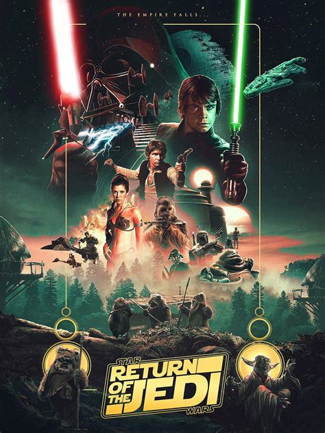 Star Wars Return Of The Jedi Poster By Nicolas Tetreault Abel R Starwars