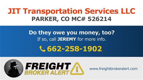 Jit Transportation Services Llc Freight Broker Alert