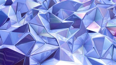 Purple Crystal Background With Triangles 3d Illustration 3d Rendering