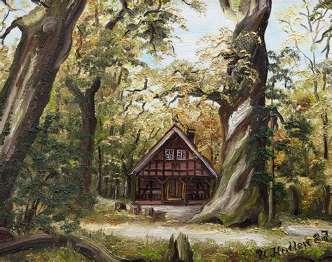 Cottage In The Forest Art Uk