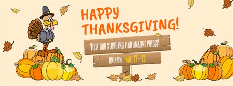 Happy Thanksgiving Facebook Cover Photo Template Postermywall
